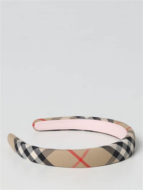 Cerchietto Burberry Check in Beige 